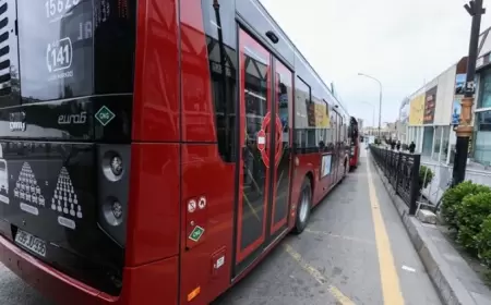 Yağışa görə bu avtobusların yolu dəyişdirildi