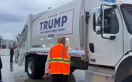 Donald Tramp zibil daşıyan kommunal işçisi rolunda ortaya çıxdı 