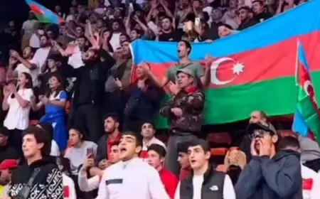 Erməni və azərbaycanlı azarkeşlər eyni tribunada - Görün nə baş verdi? + VİDEO