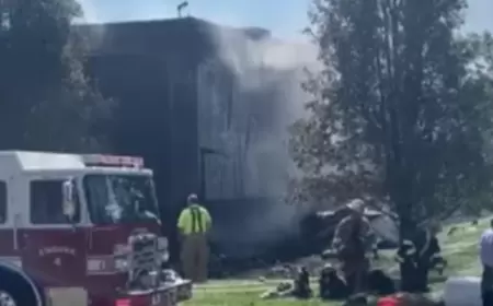 Yük təyyarəsi Vilnüsdəki binanın üzərinə düşdü