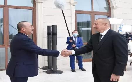 Prezident İlham Əliyev Çavuşoğlunu qəbul etdi
