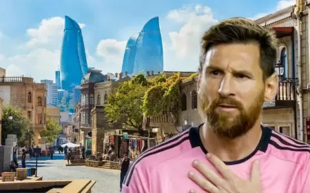 504 milyon izləyicisi olan Messi Bakı səfərindən VİDEO paylaşdı