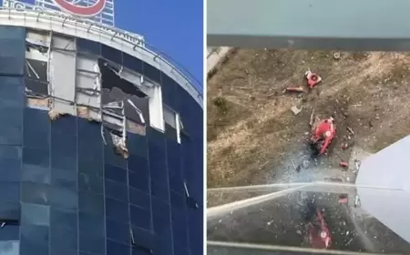 Türkiyədə helikopter xəstəxana binasına çırpıldı