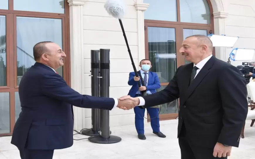 Prezident İlham Əliyev Çavuşoğlunu qəbul etdi 