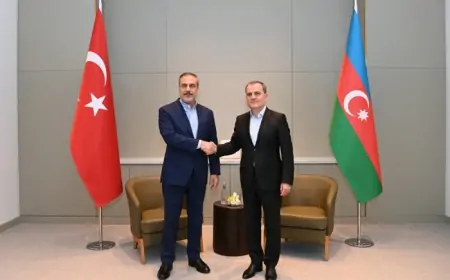 Ceyhun Bayramov Hakan Fidanla görüşüb 