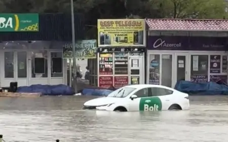 Bakıda "üzən taksi" də peyda oldu - VİDEO
