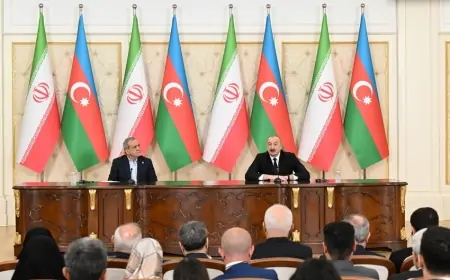 Azərbaycan və İran prezidentləri mətbuata birgə bəyanatlarla çıxış ediblər