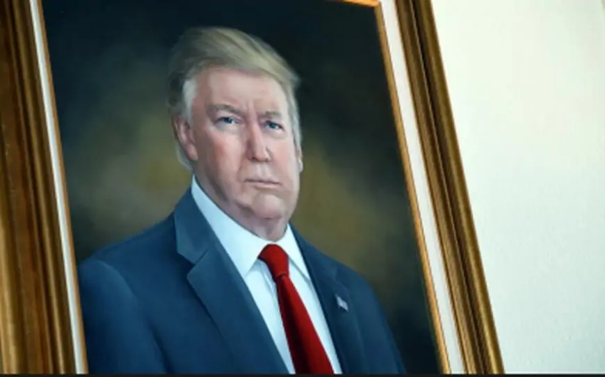 Trampın portretini çəkən rəssam qorxu içində - AÇIQLAMA