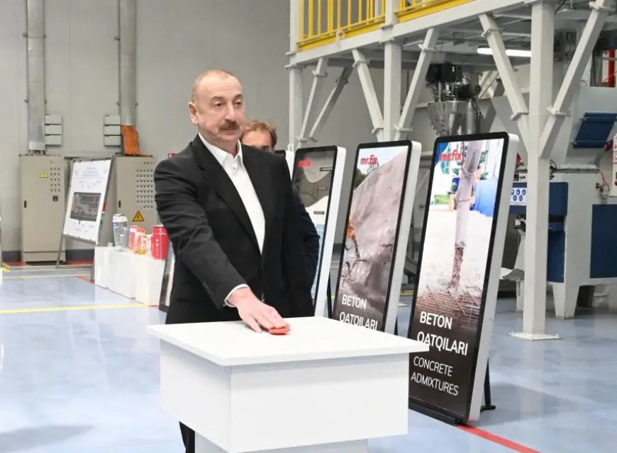 Prezident Sumqayıtda zavodun açılışını etdi - Foto