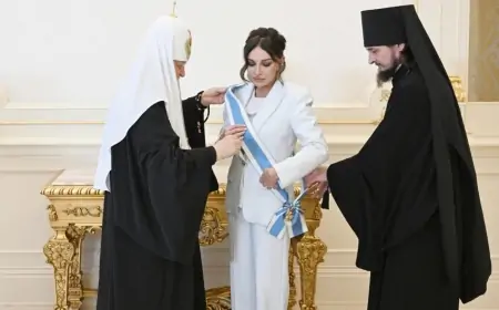 Mehriban Əliyevaya “Müqəddəs Knyaginya Olqa” ordeni təqdim edilib