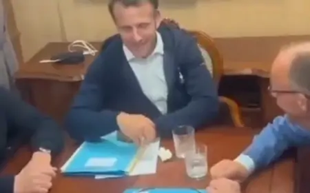 Makronun qatarda gizlətməyə çalışdığı ağ paket nədir? - Dünya bu VİDEOdan danışır