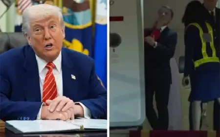 Tramp arvadının şilləsinə görə Makrona zəng vurdu - "Qapını bağlı saxlayın" 