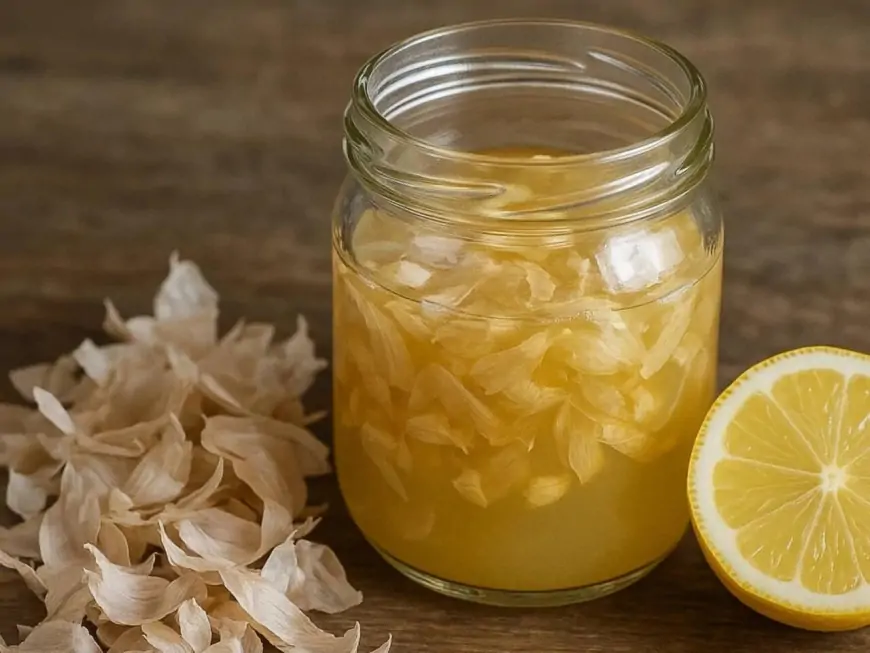 Damarları təmizləyir, tıxanmanın qarşısını alır - Sarımsağın qabığı + limon