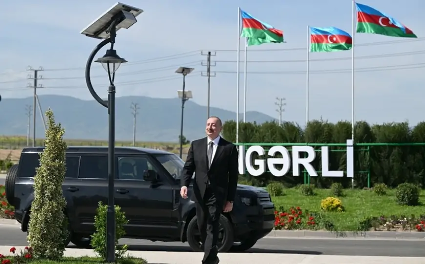 Prezident Kəngərli kəndinin açılışında iştirak etdi - Foto - Yeniləndi