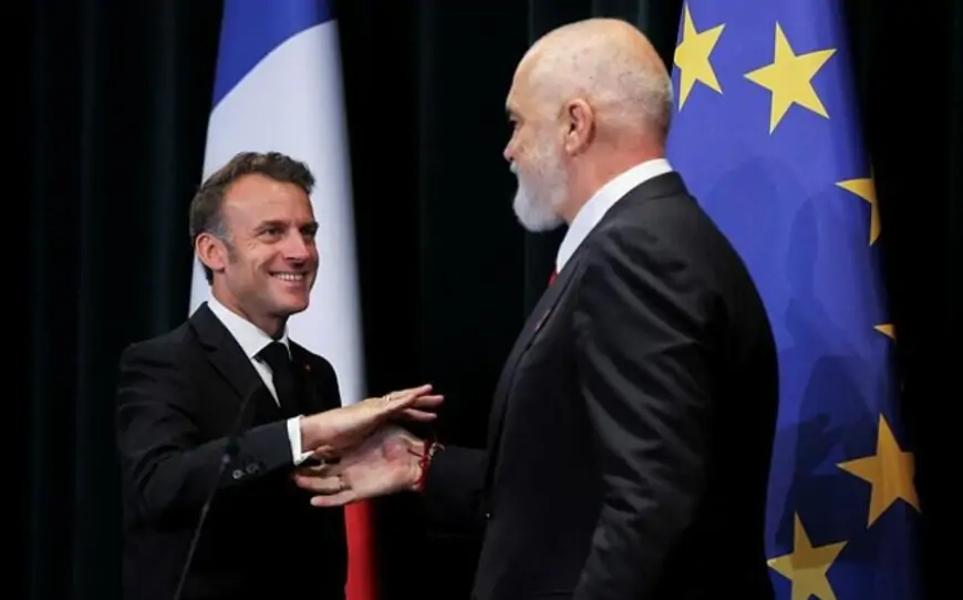 Albaniyanın baş naziri Makronla zarafatlaşdı, Trampa söz atdı - VİDEO