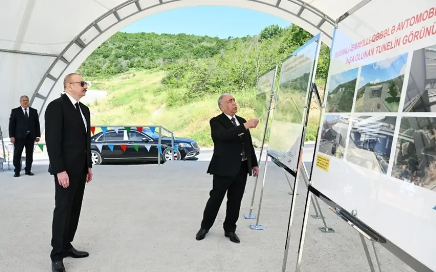 Prezident bu yolda görülən işlərlə tanış oldu - Foto