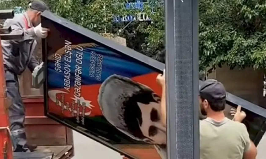 Gəncədə şəhid lövhələri buna görə yığılıb - AÇIQLAMA