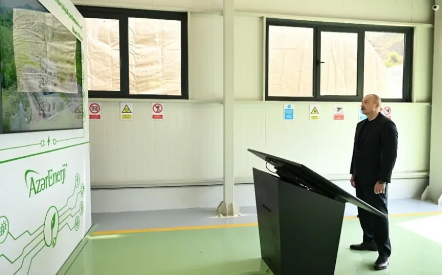 Prezident Laçında SES-lərin açılışında - Foto