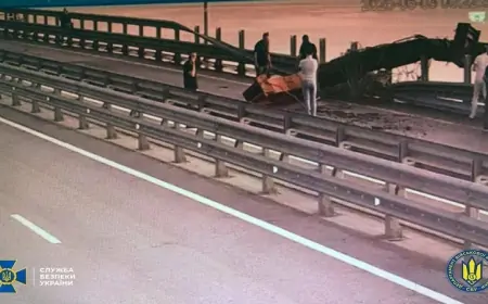 Ukrayna Krım körpüsünü partlatdı - ANBAAN VİDEO