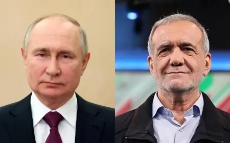 Putin Pezeşkiana başsağlığı verdi: