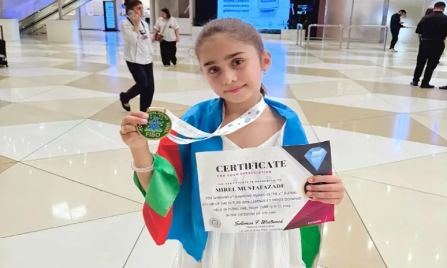 Azərbaycanlı məktəblidən böyük uğur - Qızıl medal