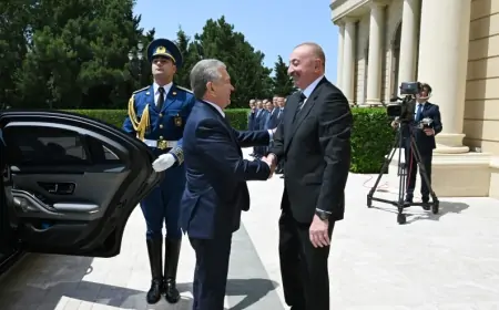 Prezident Şavkat Mirziyoyevi belə qarşıladı - FOTOLAR