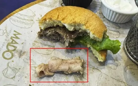Hamburqerin içindən çıxan şok etdi - “Mado”da iyrənclik - FOTO