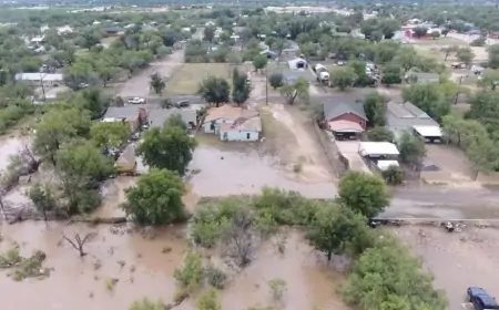 Texasdan sonra Nyu-Meksikonu da daşqınlar basdı