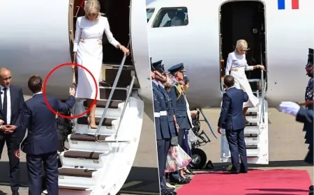 Xanımı Makronun əlini buna görə tutmayıbmış - FOTOLAR