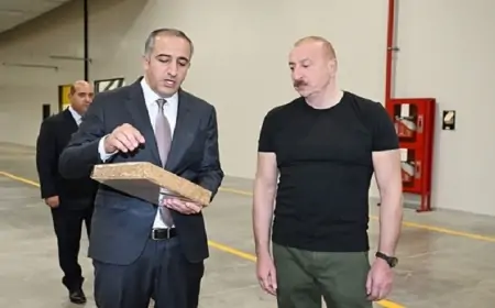 Prezident Ağdamda açılışda iştirak etdi 