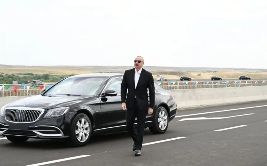 Prezident Əhmədbəyli-Füzuli-Şuşa yolunun açılışında iştirak etdi - FOTOLAR