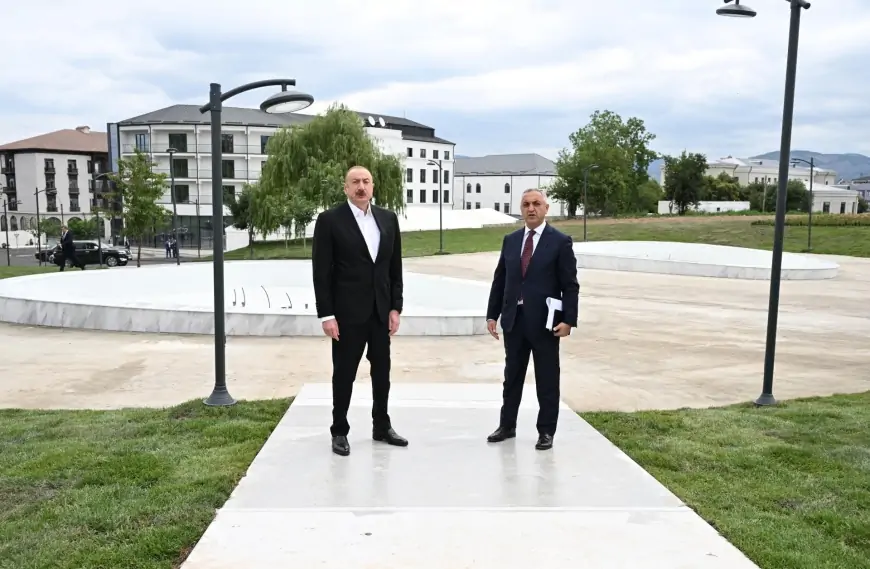 İlham Əliyev Xankəndidə Zəfər parkında - FOTOLAR