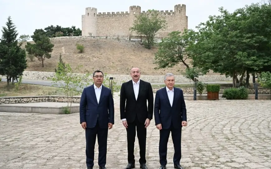 Azərbaycan, Özbəkistan və Qırğızıstan prezidentləri Şahbulaq qalasında 