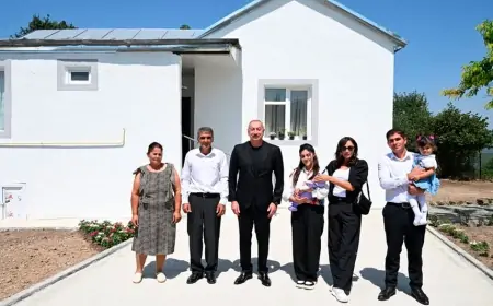Prezident və birinci xanım Ağdərənin Kolatağ kəndində - FOTOLAR + YENİLƏNİB
