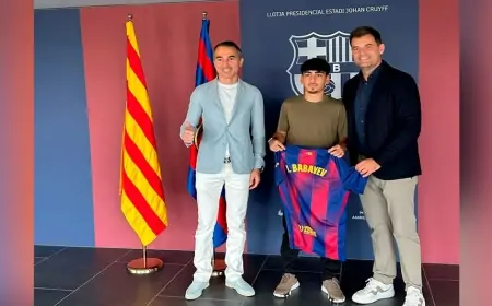 Azərbaycanlı futbolçu "Barcelona" ilə müqavilə imzaladı