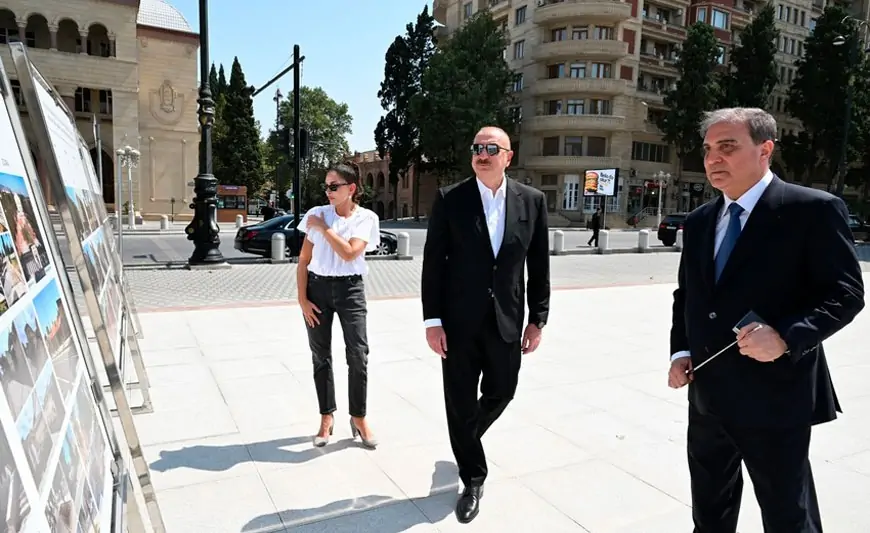 İlham Əliyev və xanımı Gəncə şəhərində - FOTOLAR + YENİLƏNİB