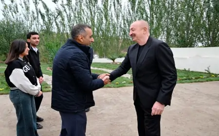 Prezident Daşbulaq sakininin evində qonaq oldu