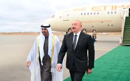 Birləşmiş Ərəb Əmirliklərinin Prezidenti Azərbaycanda rəsmi səfərdədir - FOTOLAR