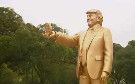 Trampın maraqlı heykəli ucaldıldı