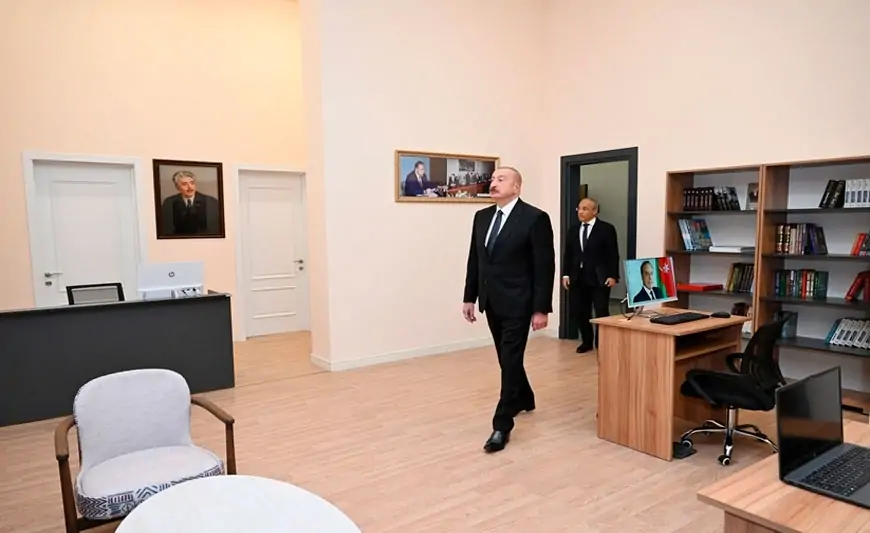 Prezident Səməd Vurğun adına Yaradıcılıq Evinin açılışında - FOTOLAR