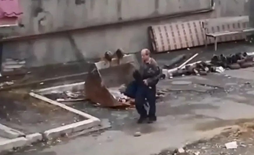 Dünən Xankəndidə polislərə hücum edən erməni - "16 yaşım olanda..." + VİDEO 