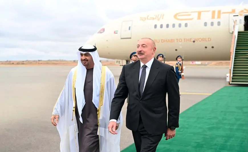 Birləşmiş Ərəb Əmirliklərinin Prezidenti Azərbaycanda rəsmi səfərdədir - FOTOLAR
