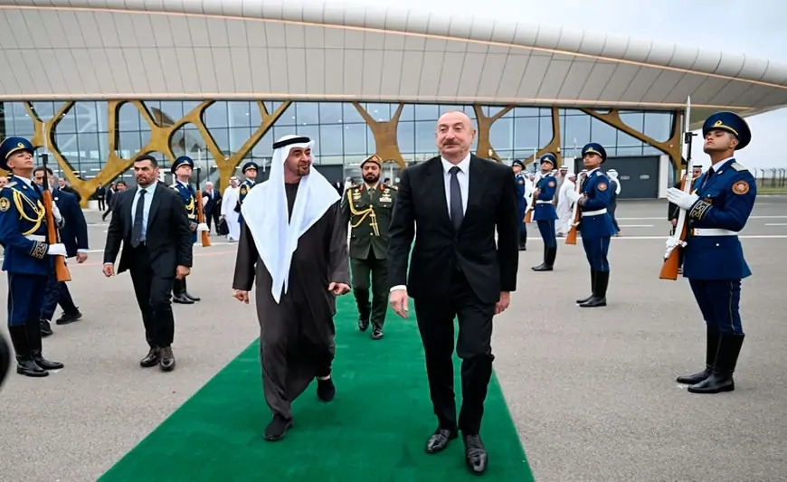 BƏƏ prezidentinin Azərbaycana rəsmi səfəri başa çatdı - FOTOLAR