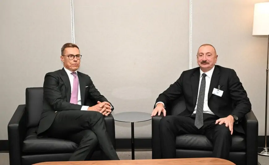 İlham Əliyev BMT-nin mənzil-qərargahında Finlandiya Prezidenti ilə görüşüb 