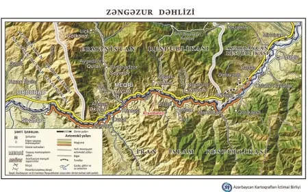 Zəngəzur dəhlizi ilə bağlı xəritə yayıldı