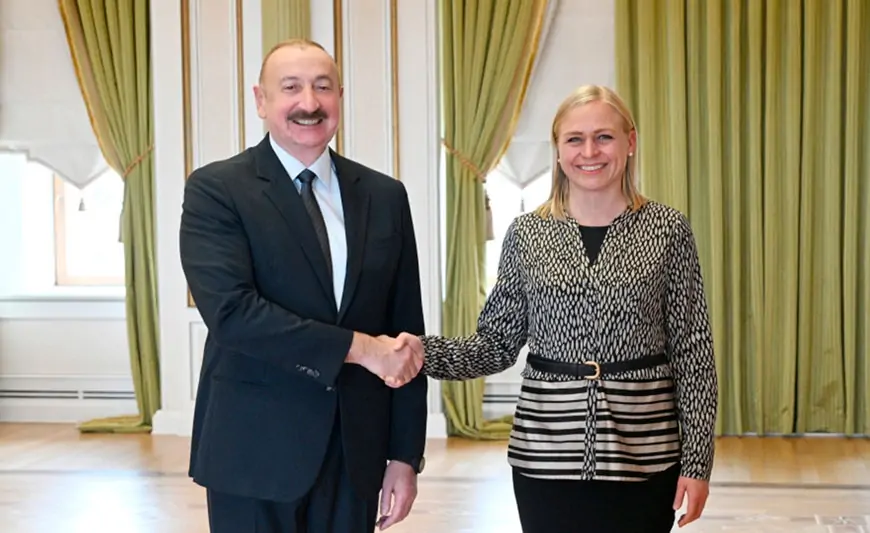 İlham Əliyev Elina Valtoneni qəbul etdi - FOTOLAR