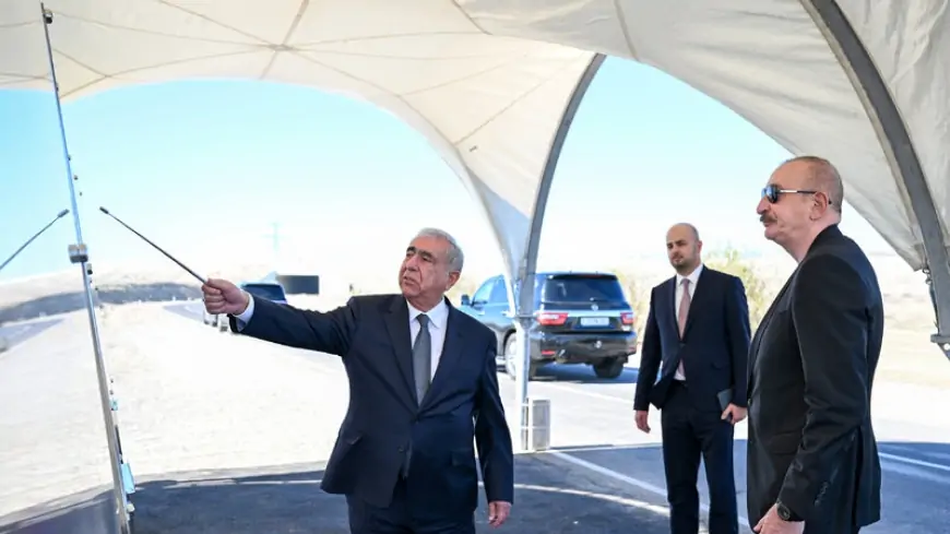 Prezident Cəbrayılda inşa olunan yolun açılışında iştirak etdi 