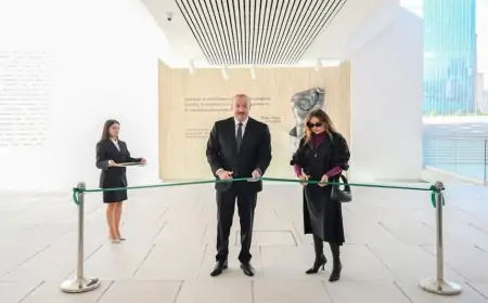 Prezidentlə xanımı Zəfər muzeyinin açılışını etdi - FOTOLAR