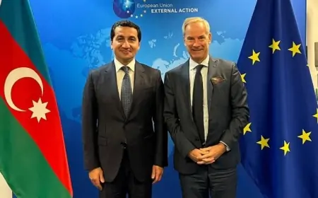 Hikmət Hacıyev Avropa İttifaqının rəsmiləri ilə görüş keçirib 