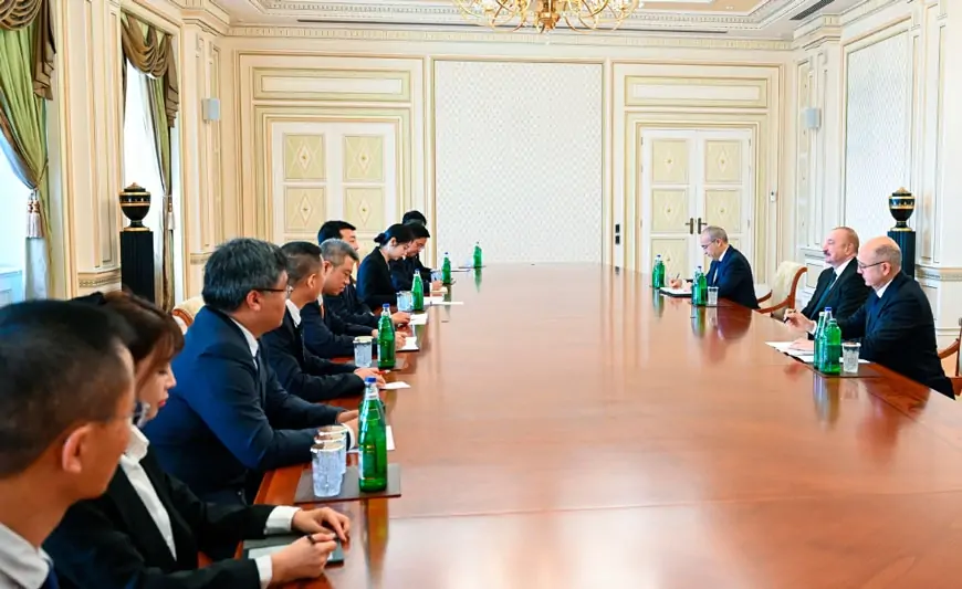 Prezident Lü Cünü qəbul etdi - FOTOLAR